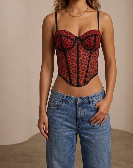 Corset Bustier Wild Leopard